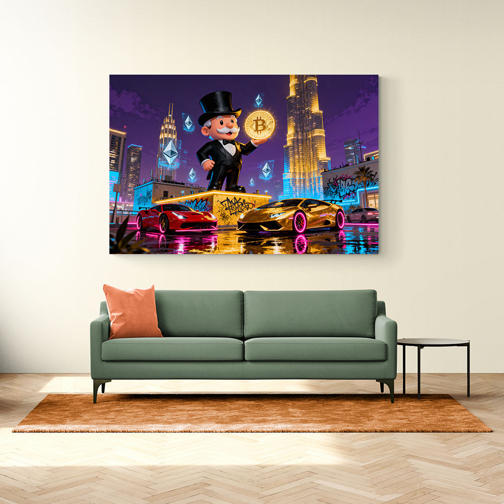 Crypto King Dubai Wall Art
