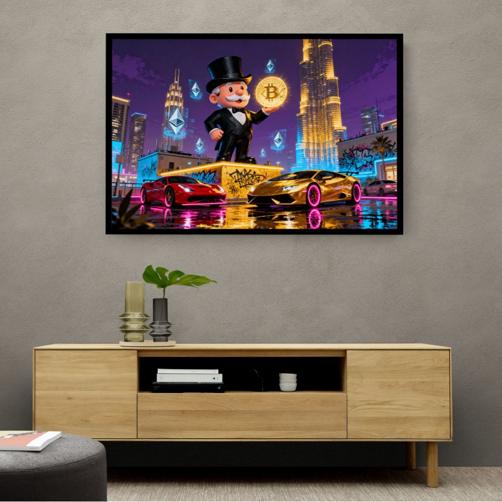 Crypto King Dubai Wall Art