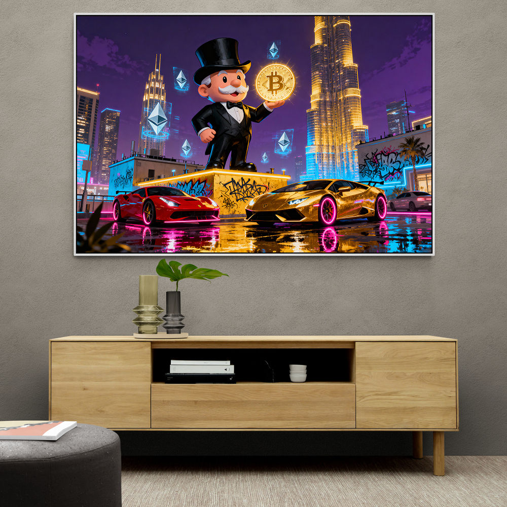 Crypto King Dubai Wall Art
