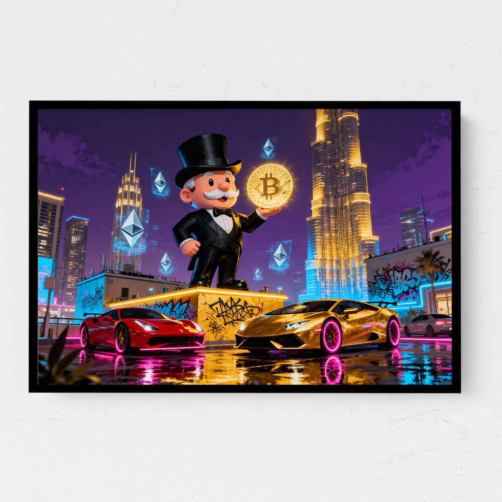 Crypto King Dubai Wall Art