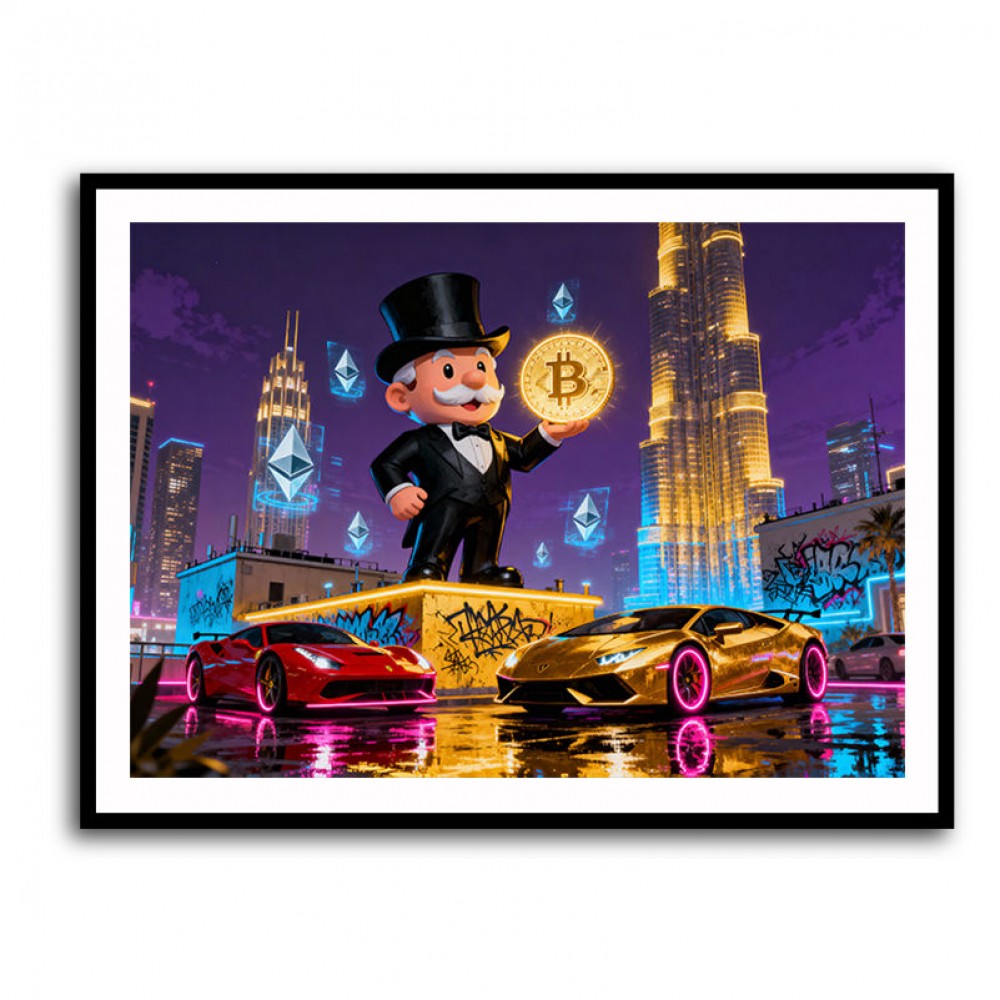 Crypto King Dubai Wall Art