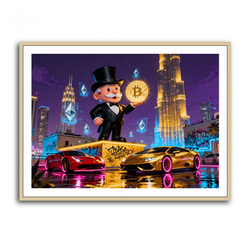 Crypto King Dubai Wall Art
