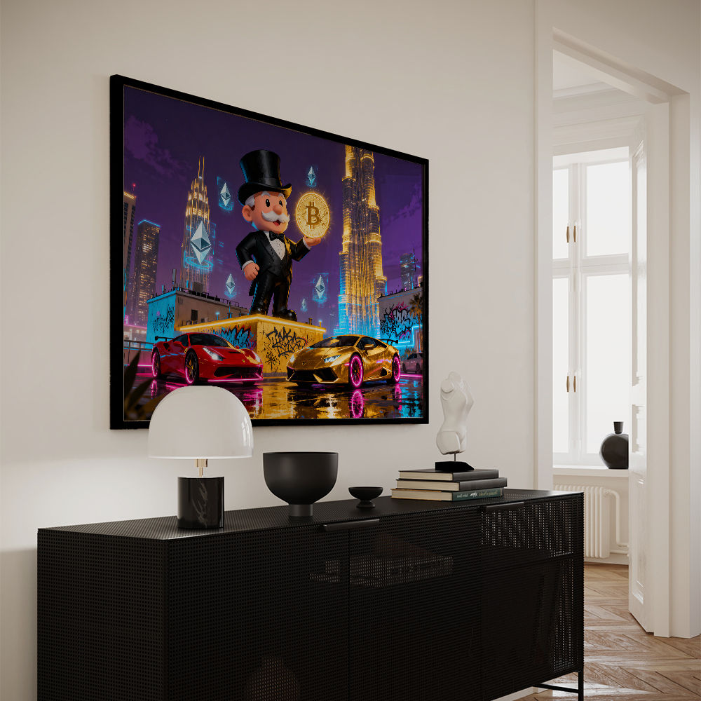 Crypto King Dubai Wall Art