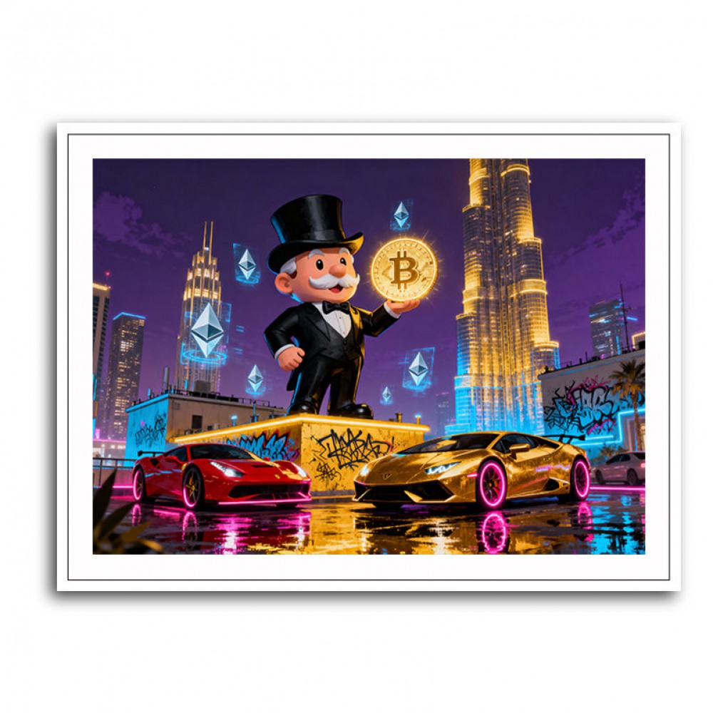 Crypto King Dubai Wall Art