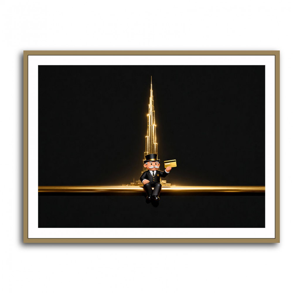 Me M Golden Burj Wall Art Me M Golden Burj Wall Art