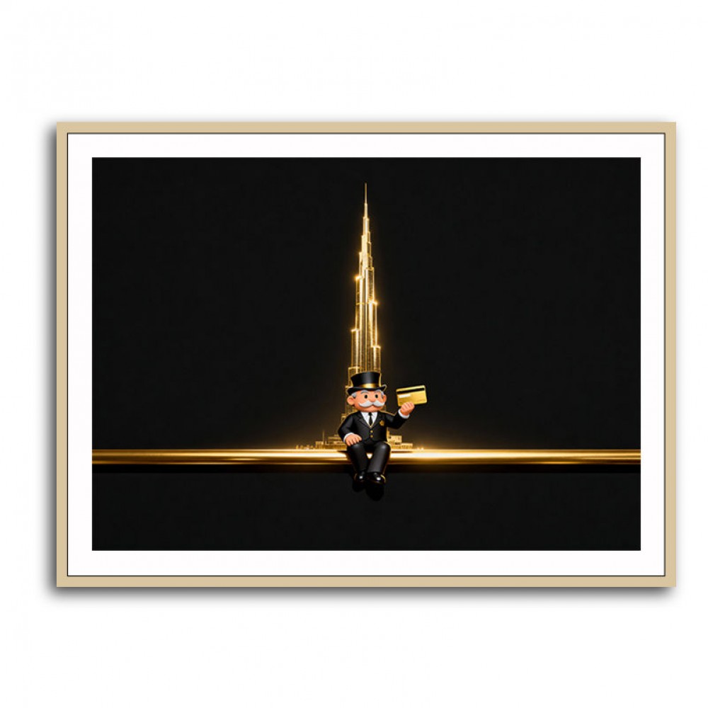 Me M Golden Burj Wall Art Me M Golden Burj Wall Art