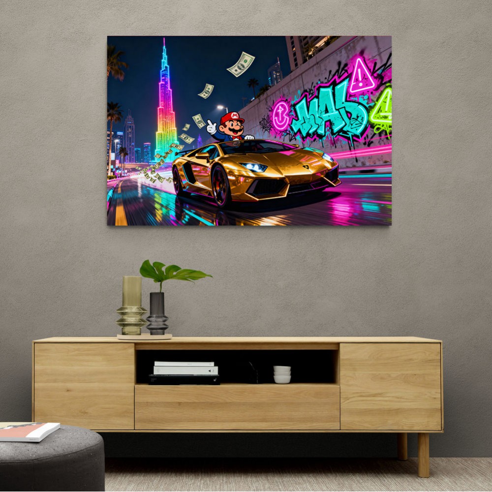 Neon Velocity Wall Art