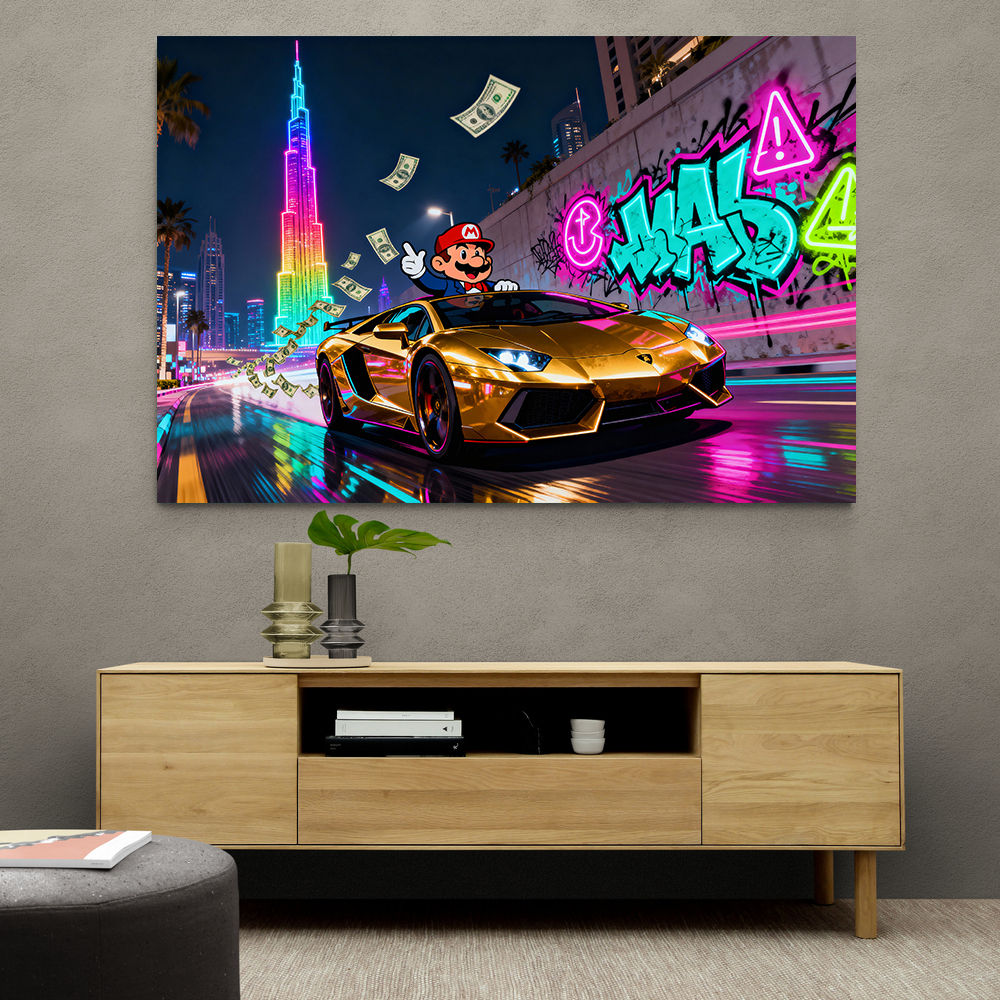 Neon Velocity Wall Art