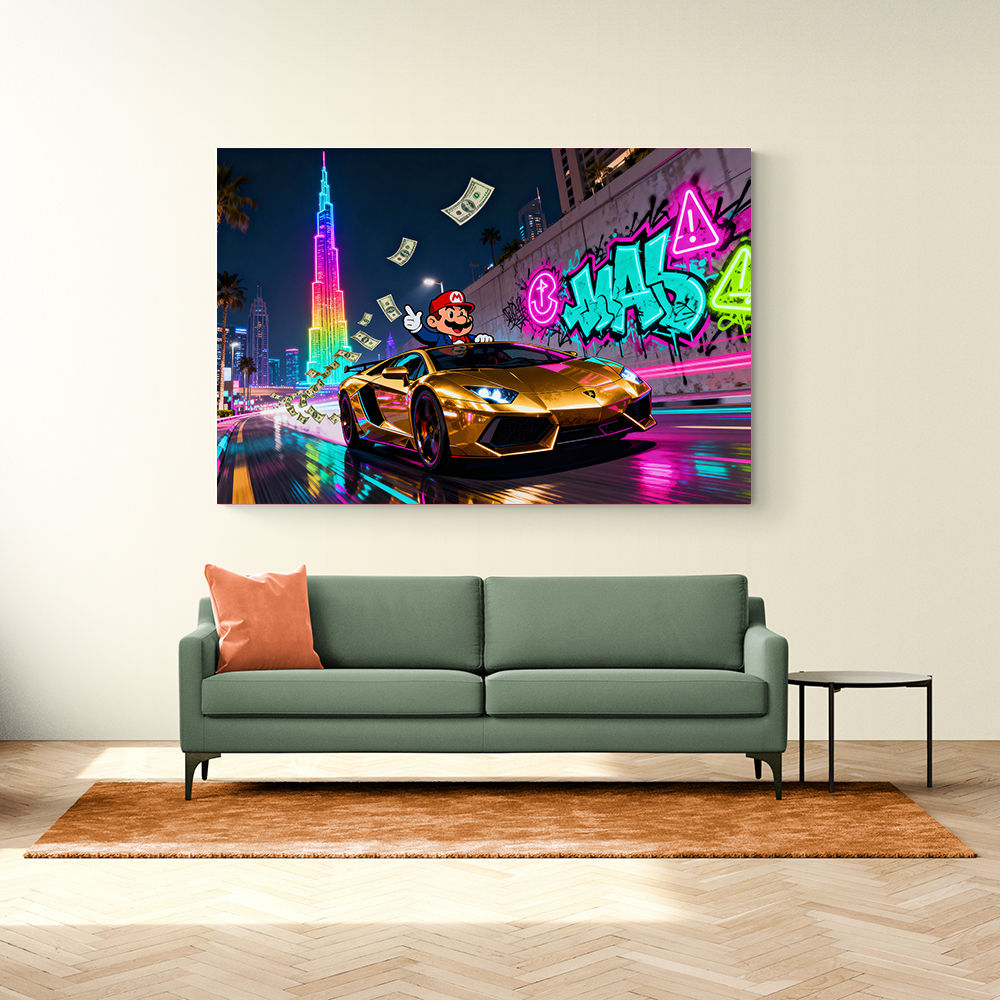 Neon Velocity Wall Art