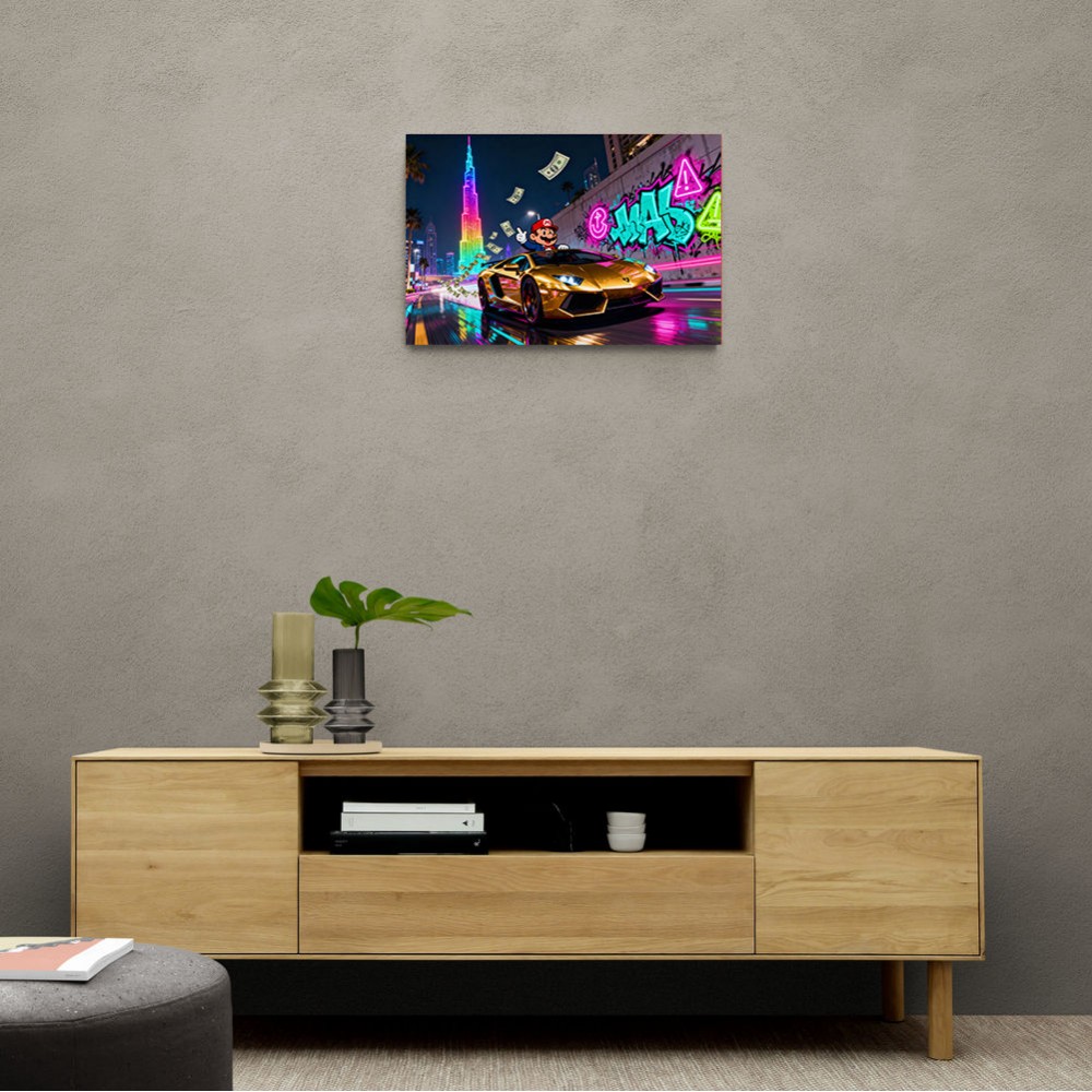 Neon Velocity Wall Art