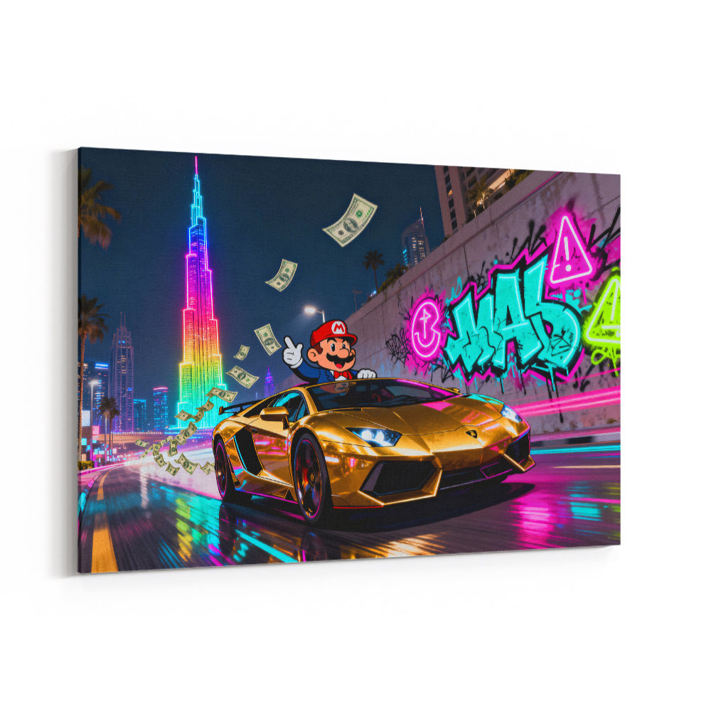 Neon Velocity Wall Art