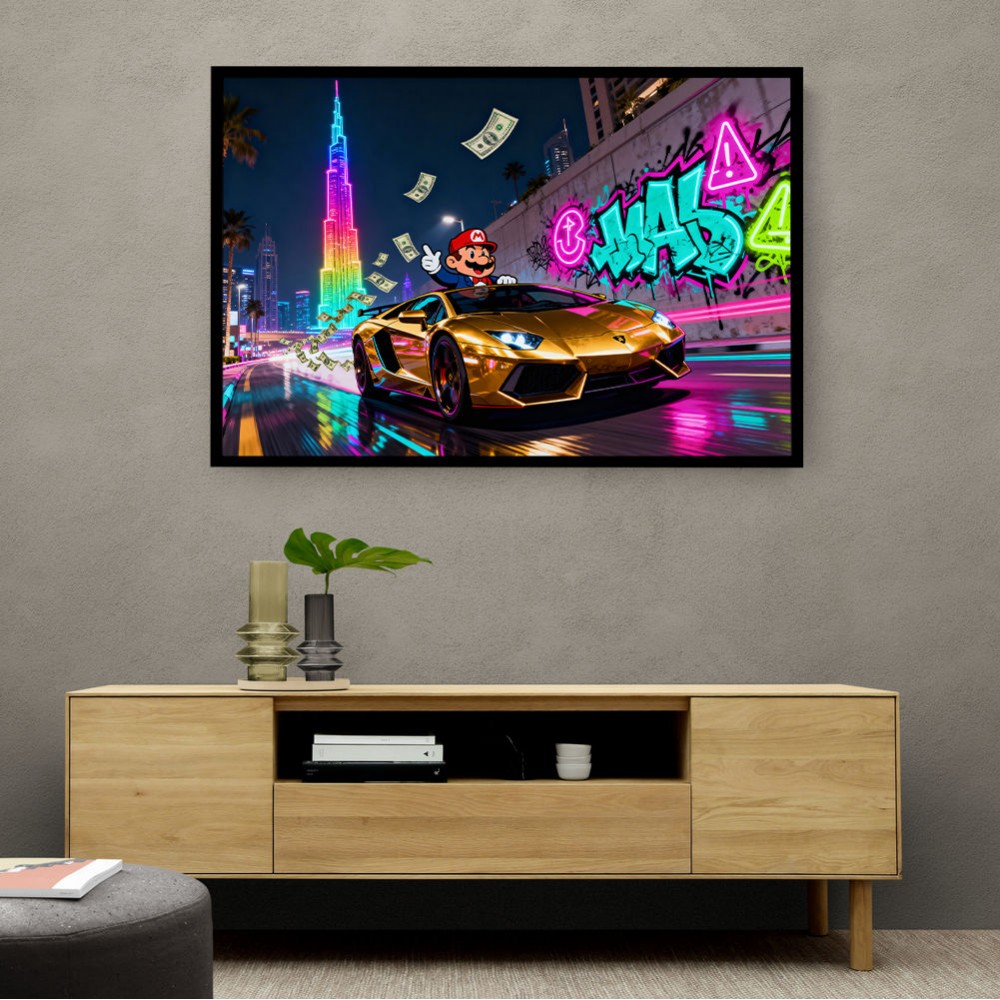 Neon Velocity Wall Art