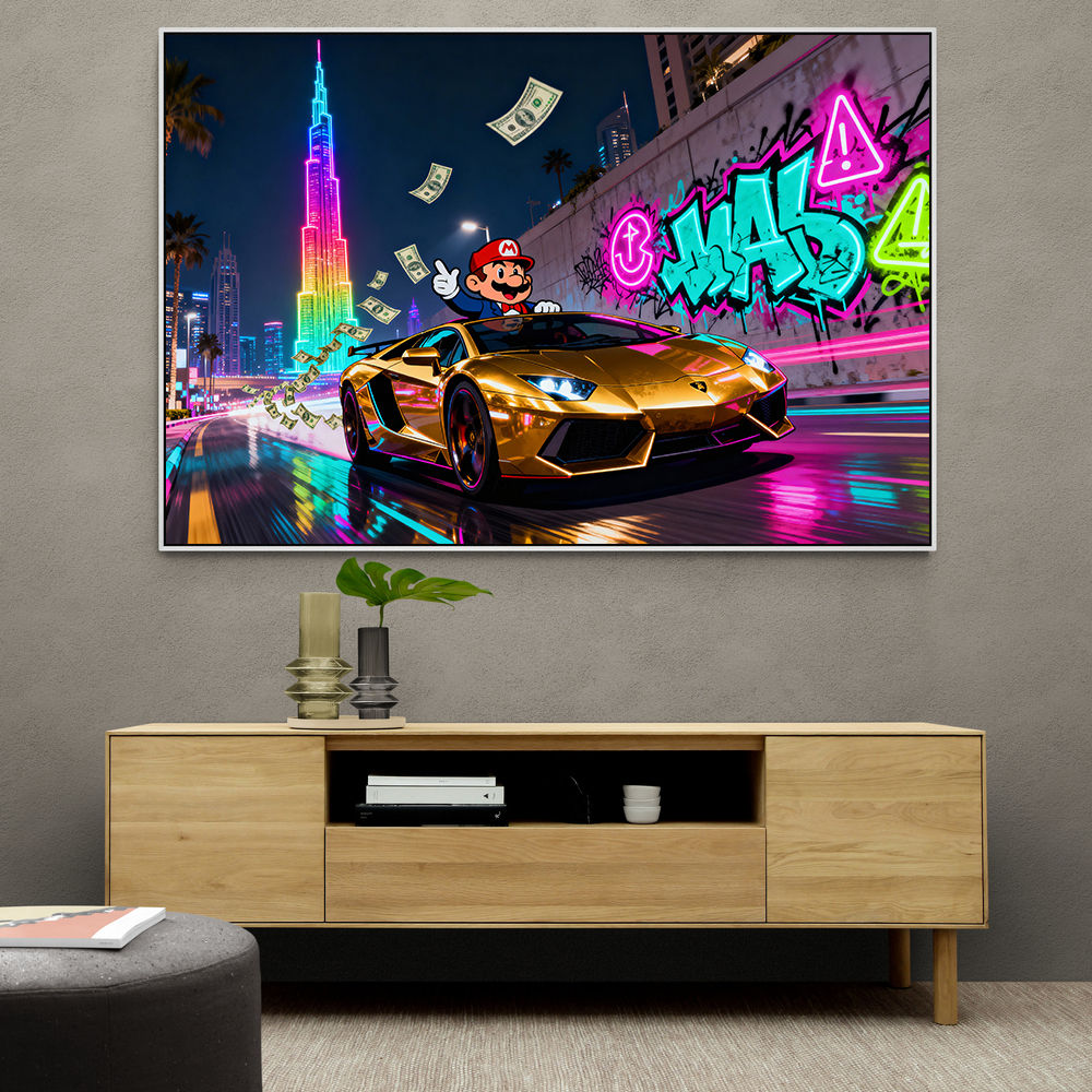 Neon Velocity Wall Art