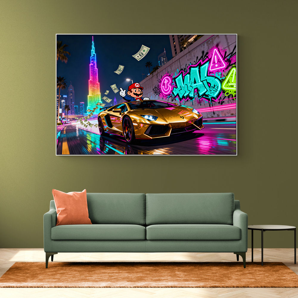 Neon Velocity Wall Art