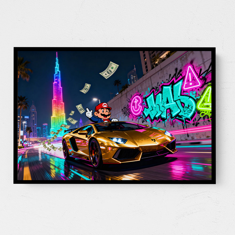 Neon Velocity Wall Art