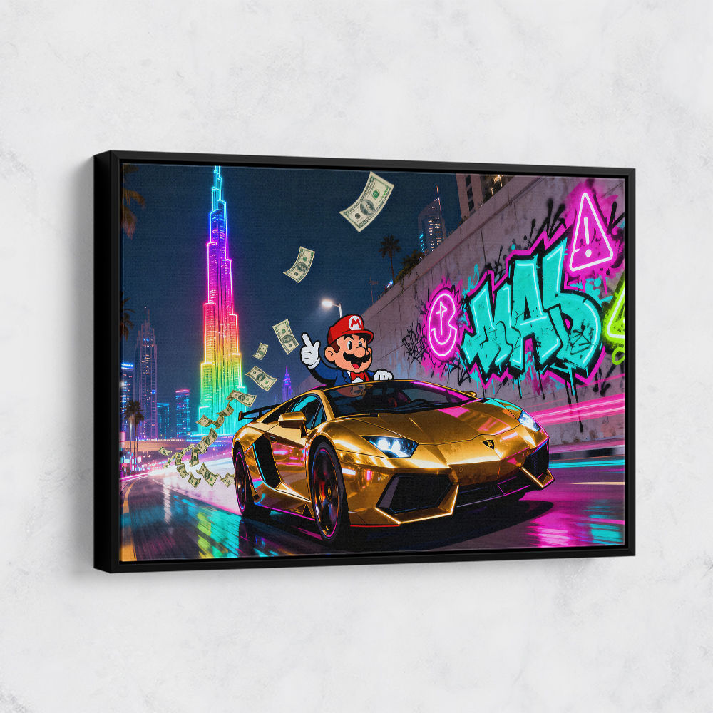 Neon Velocity Wall Art