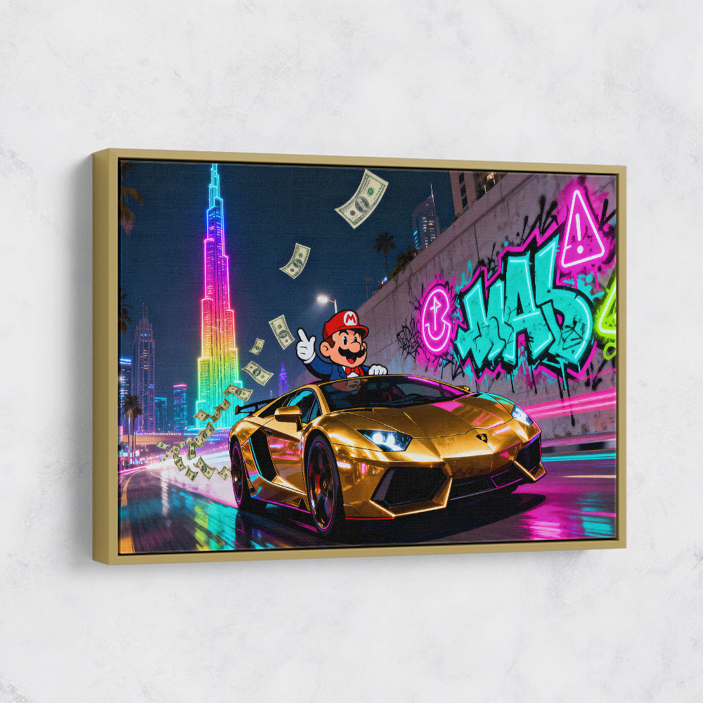 Neon Velocity Wall Art
