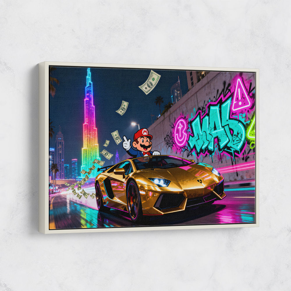 Neon Velocity Wall Art