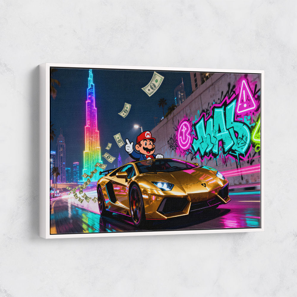 Neon Velocity Wall Art