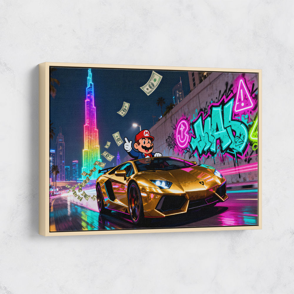 Neon Velocity Wall Art