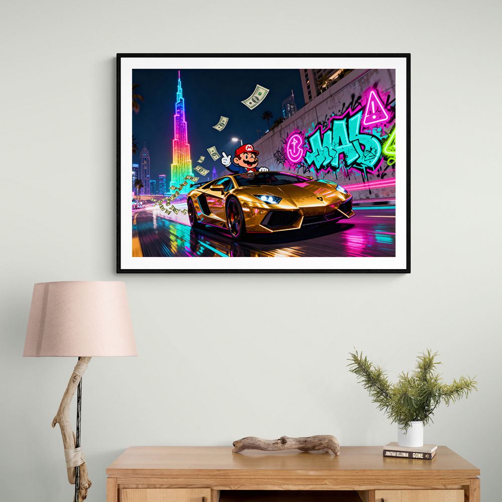 Neon Velocity Wall Art