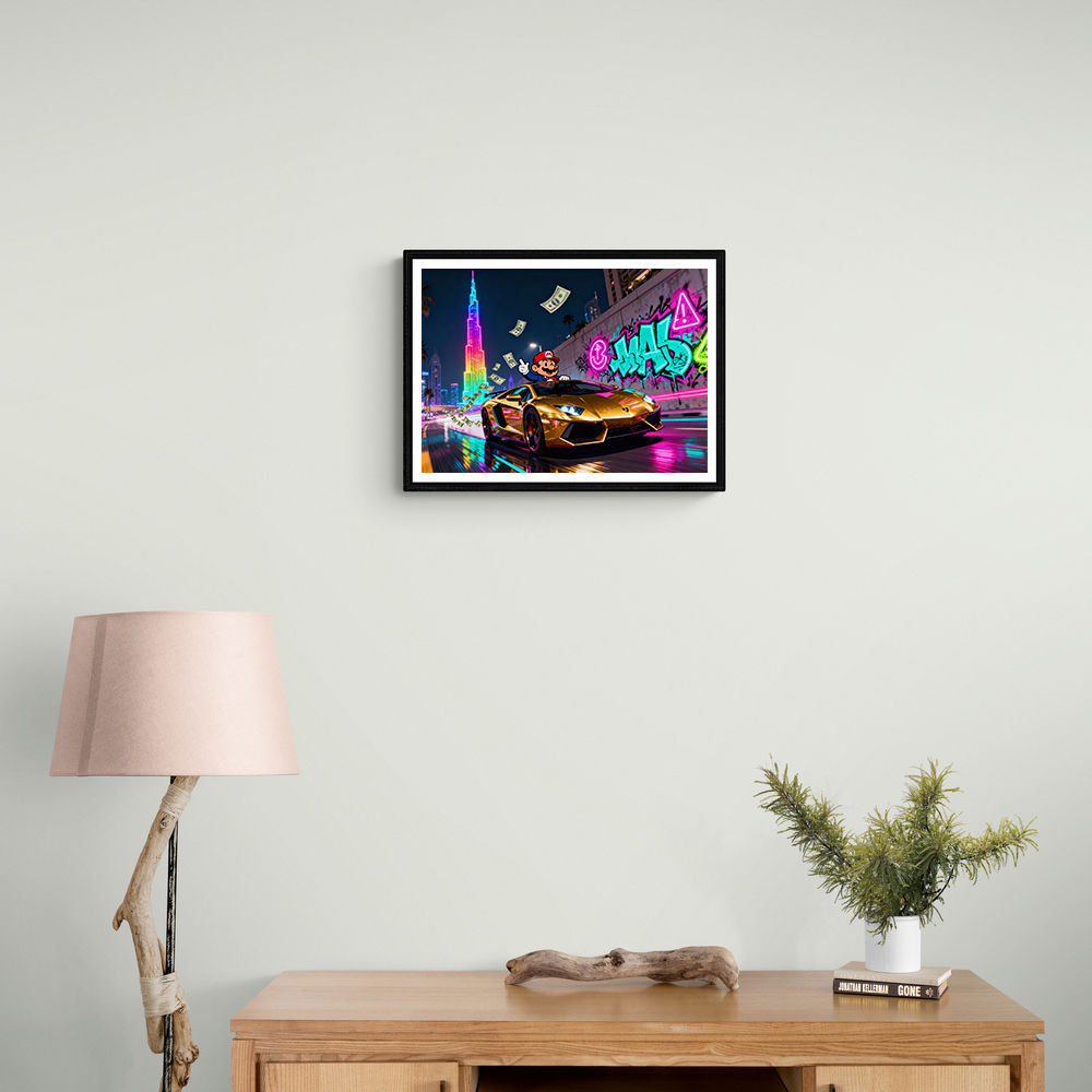 Neon Velocity Wall Art