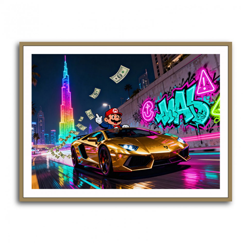 Neon Velocity Wall Art