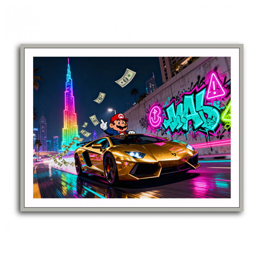 Neon Velocity Wall Art