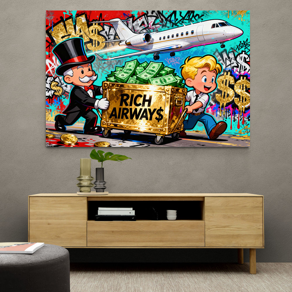 Rich Airways Golden  Wall Art