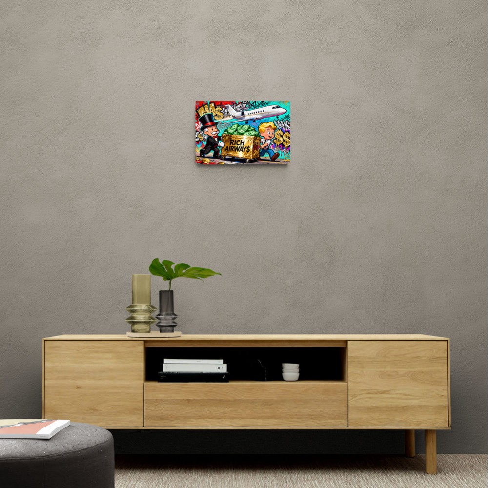 Rich Airways Golden  Wall Art