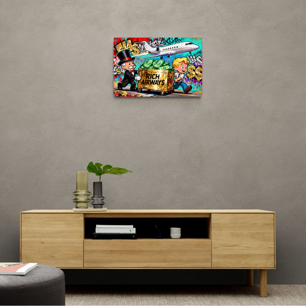 Rich Airways Golden  Wall Art