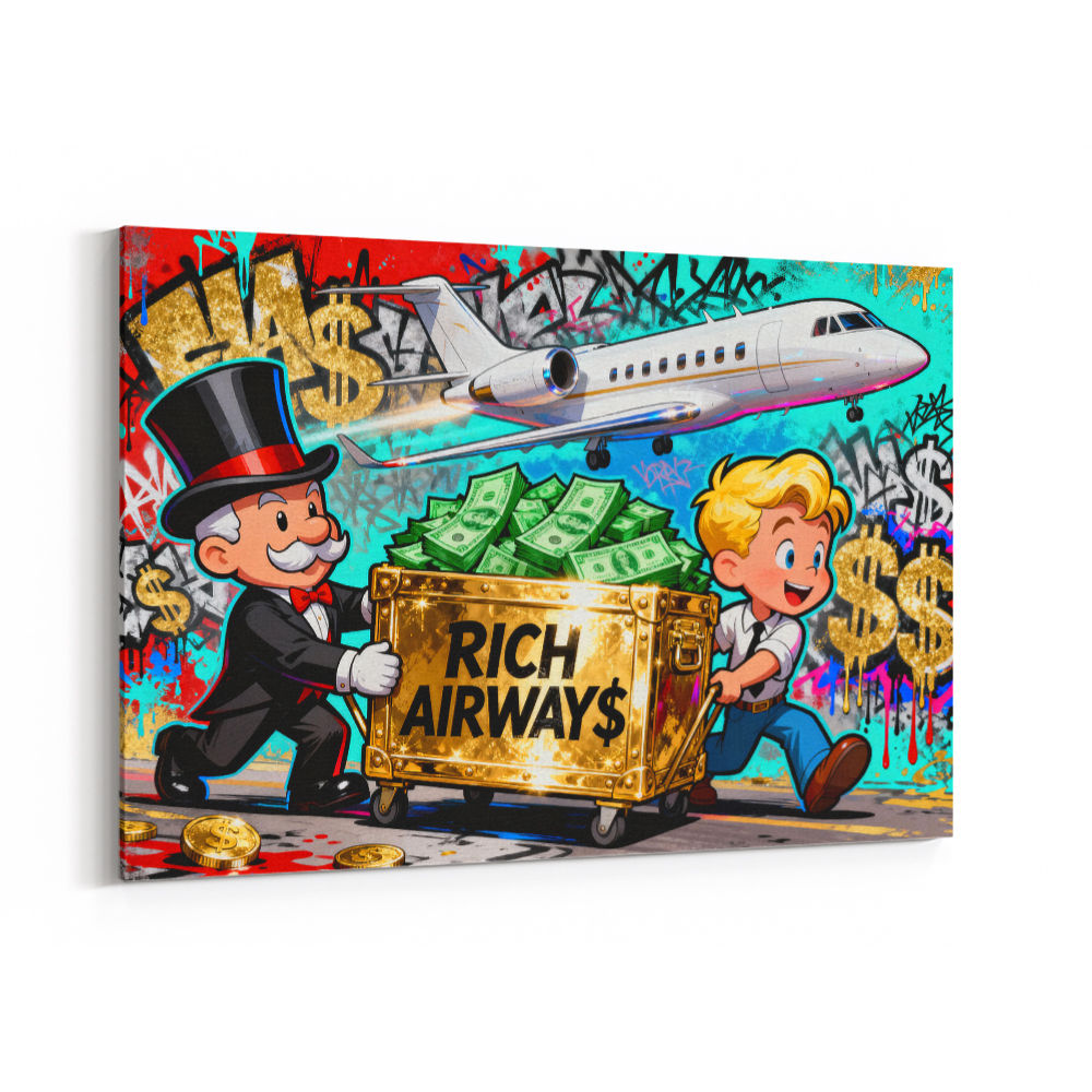 Rich Airways Golden  Wall Art