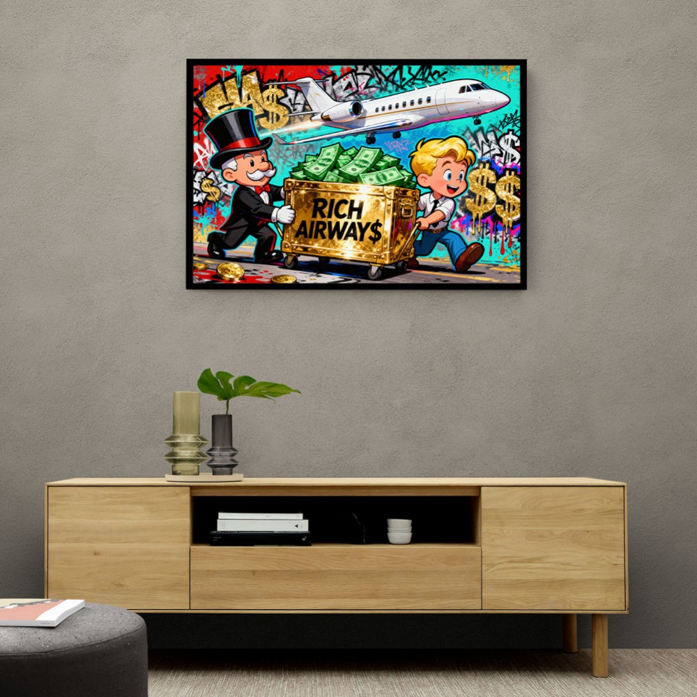 Rich Airways Golden  Wall Art