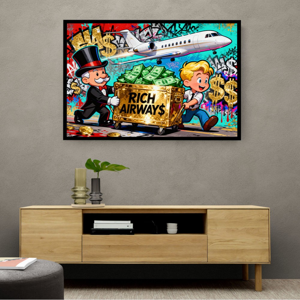 Rich Airways Golden  Wall Art