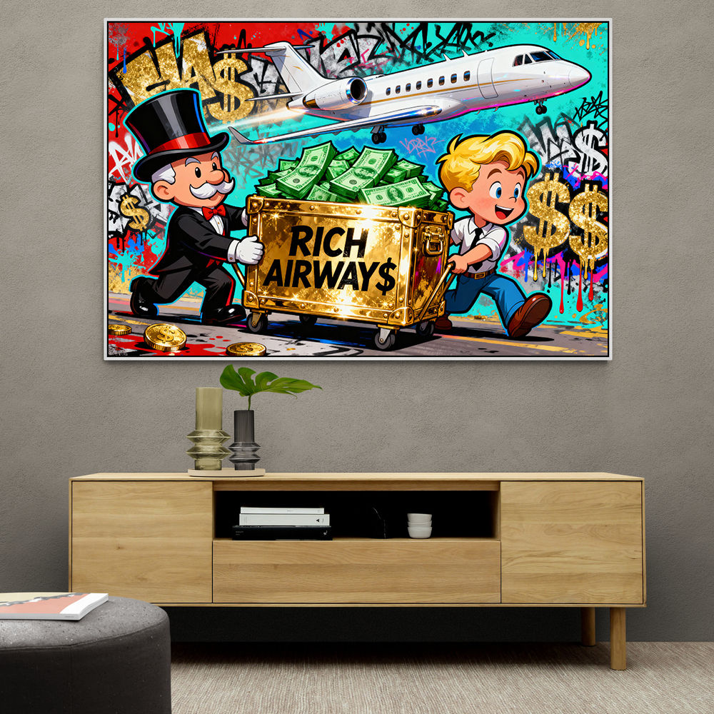 Rich Airways Golden  Wall Art