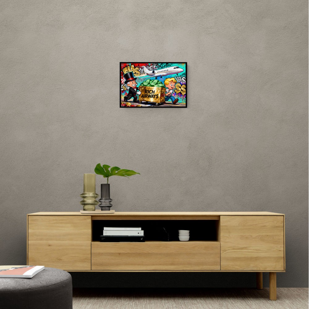 Rich Airways Golden  Wall Art