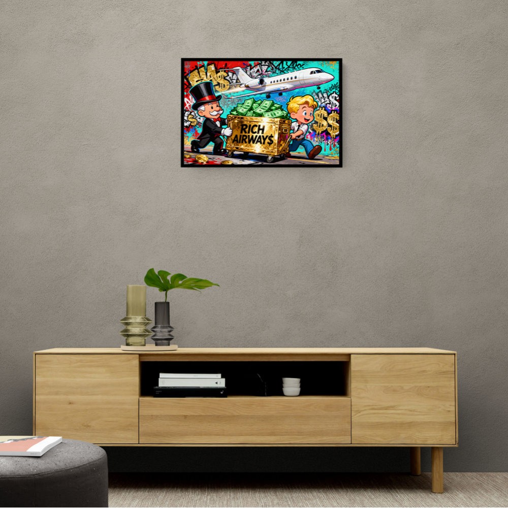 Rich Airways Golden  Wall Art