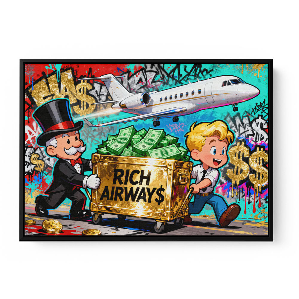 Rich Airways Golden  Wall Art