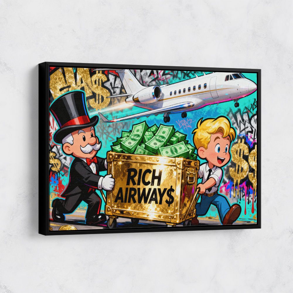 Rich Airways Golden  Wall Art