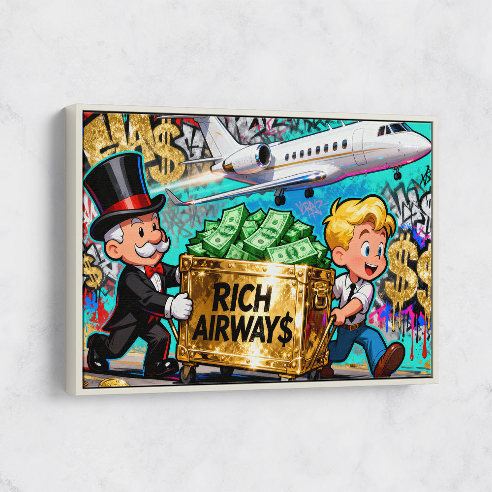 Rich Airways Golden  Wall Art