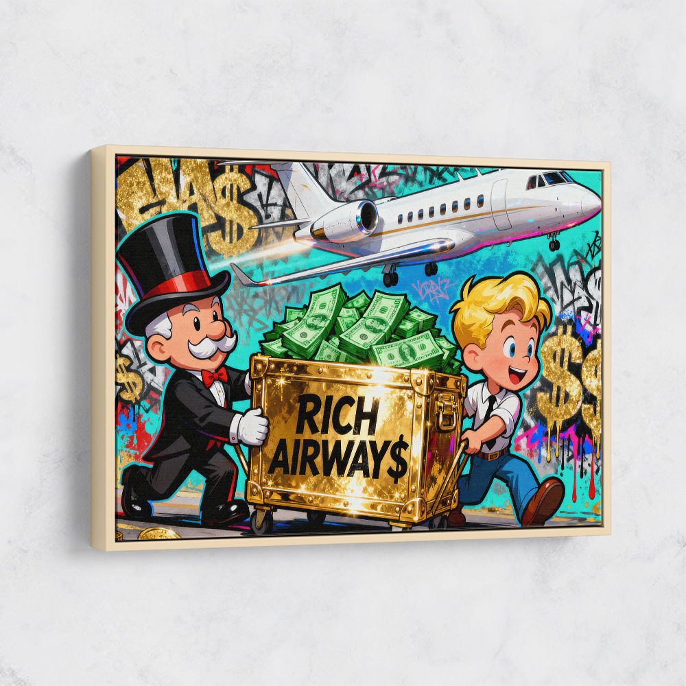 Rich Airways Golden  Wall Art
