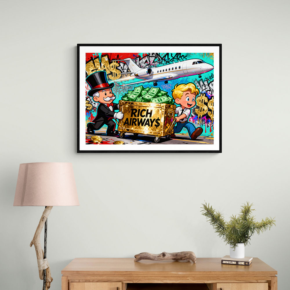 Rich Airways Golden  Wall Art