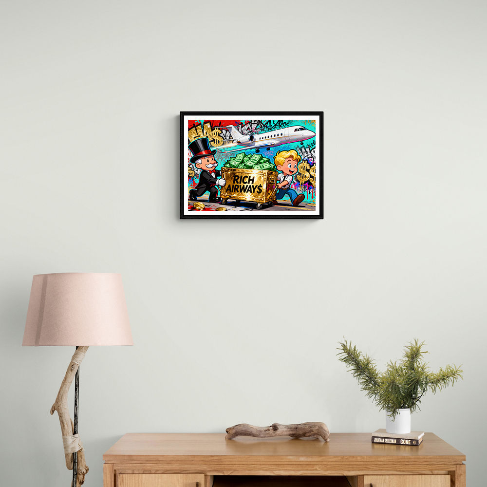 Rich Airways Golden  Wall Art