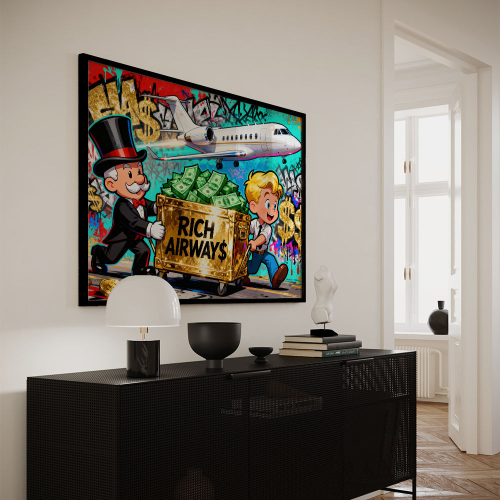 Rich Airways Golden  Wall Art