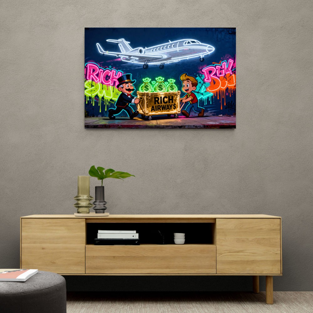 Rich Airways Neon Wall Art
