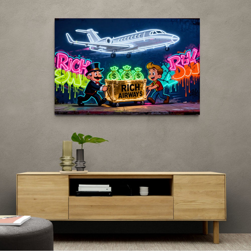 Rich Airways Neon Wall Art