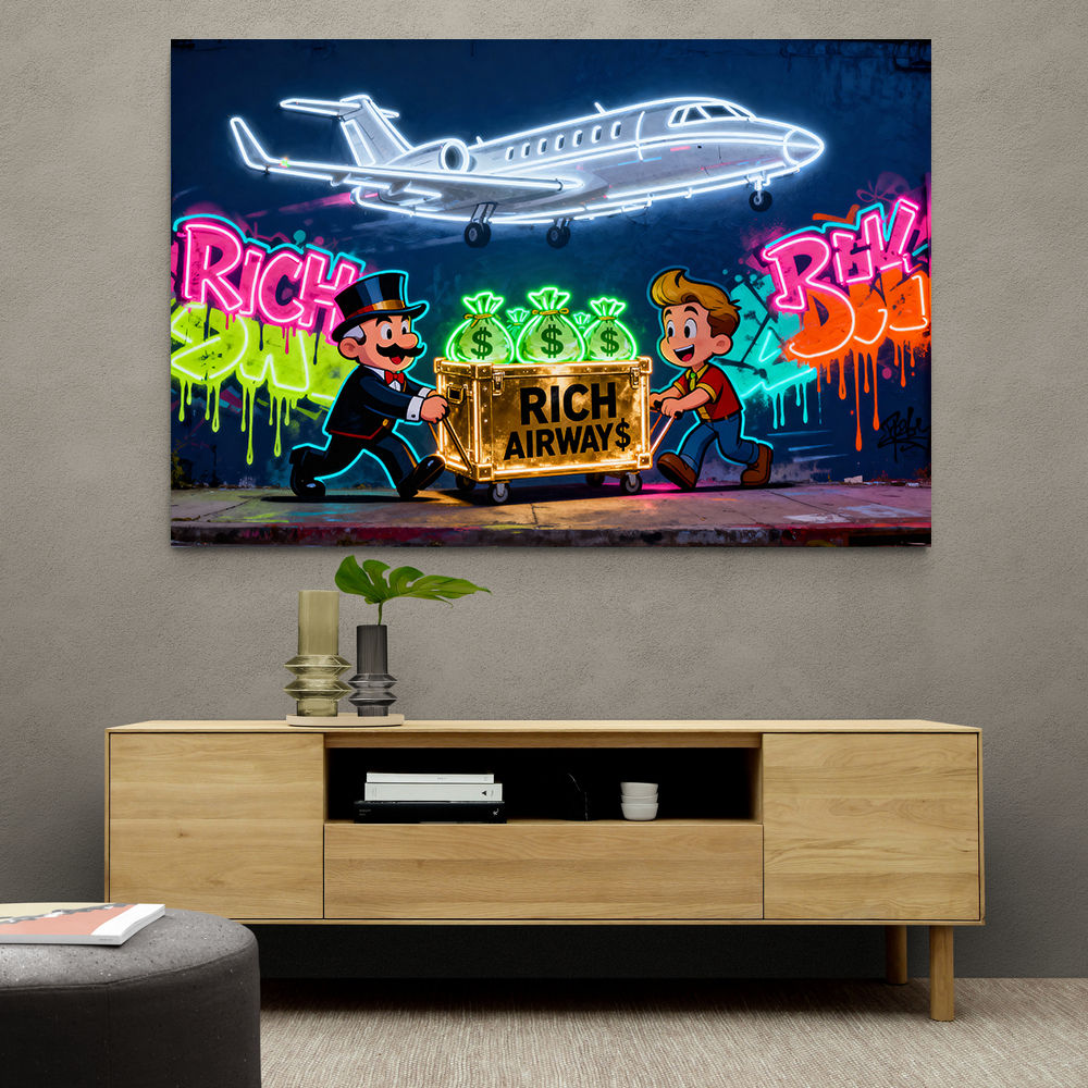 Rich Airways Neon Wall Art