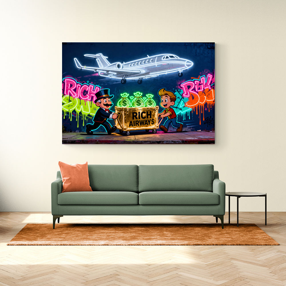 Rich Airways Neon Wall Art