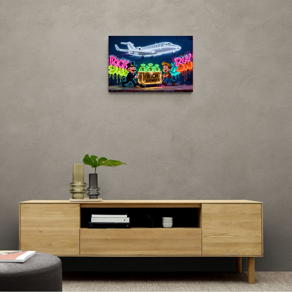 Rich Airways Neon Wall Art