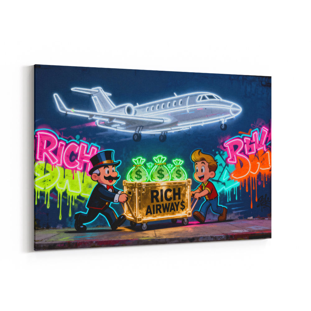 Rich Airways Neon Wall Art